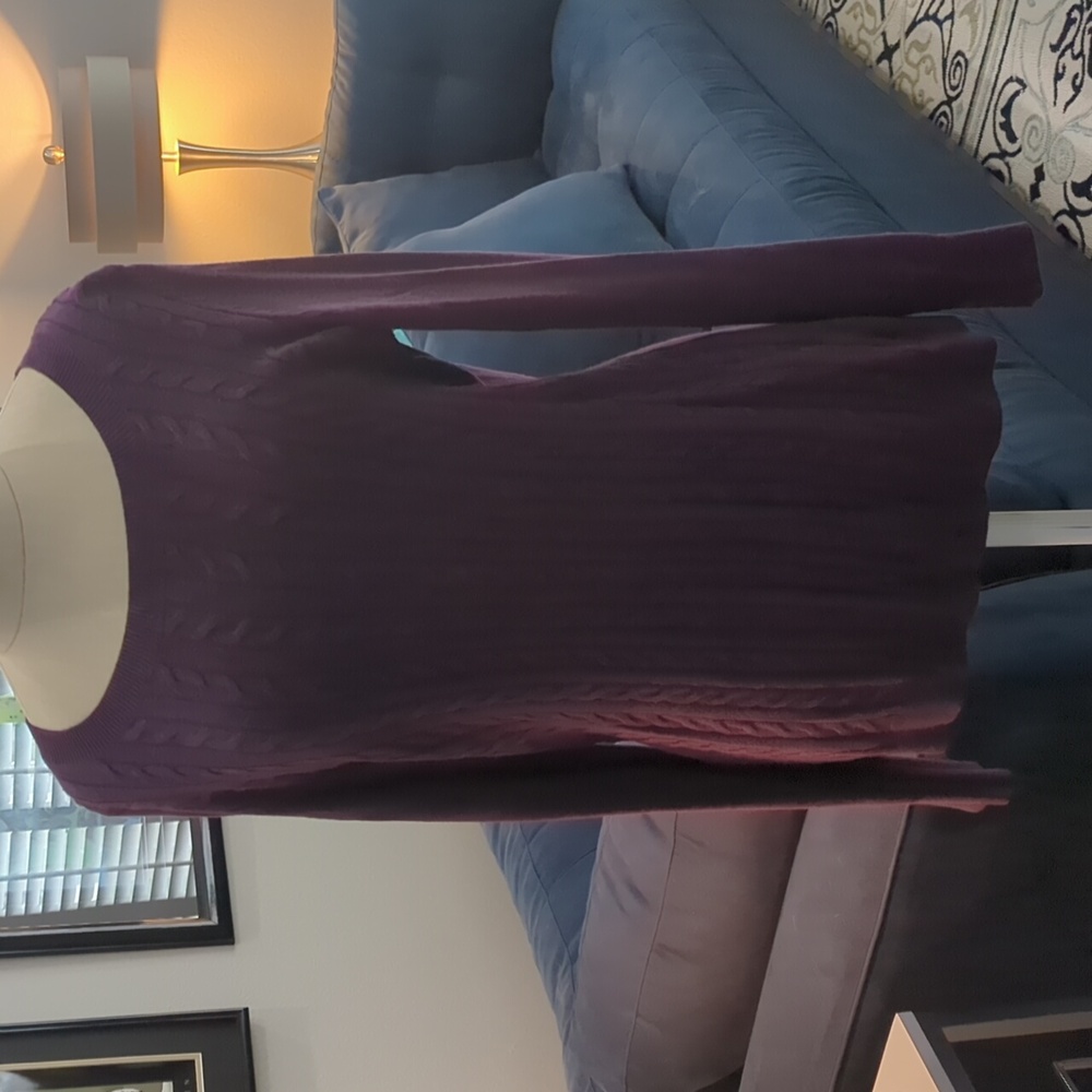 Talbots Cable Knit Sweater - Eggplant